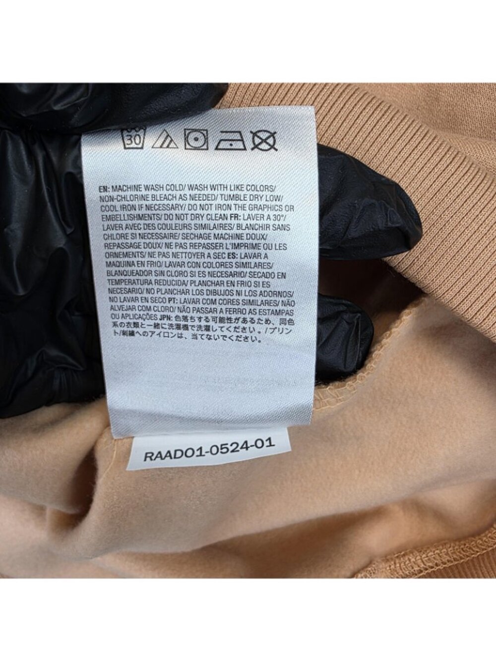 Volcom Ex Boyfriends Sweatshirt Womens XL Peach Palm Graphic Fleece Pullover - Picture 11 of 15